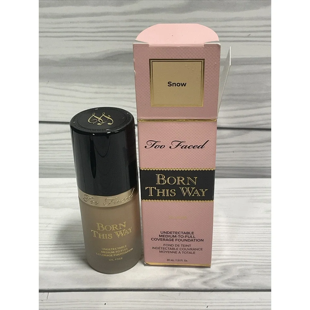 TOO FACED BORN THIS WAY~SNOW~UNDETECTALBE MEDIUM-TO-FULL COVERAGE FOUNDATION!!!